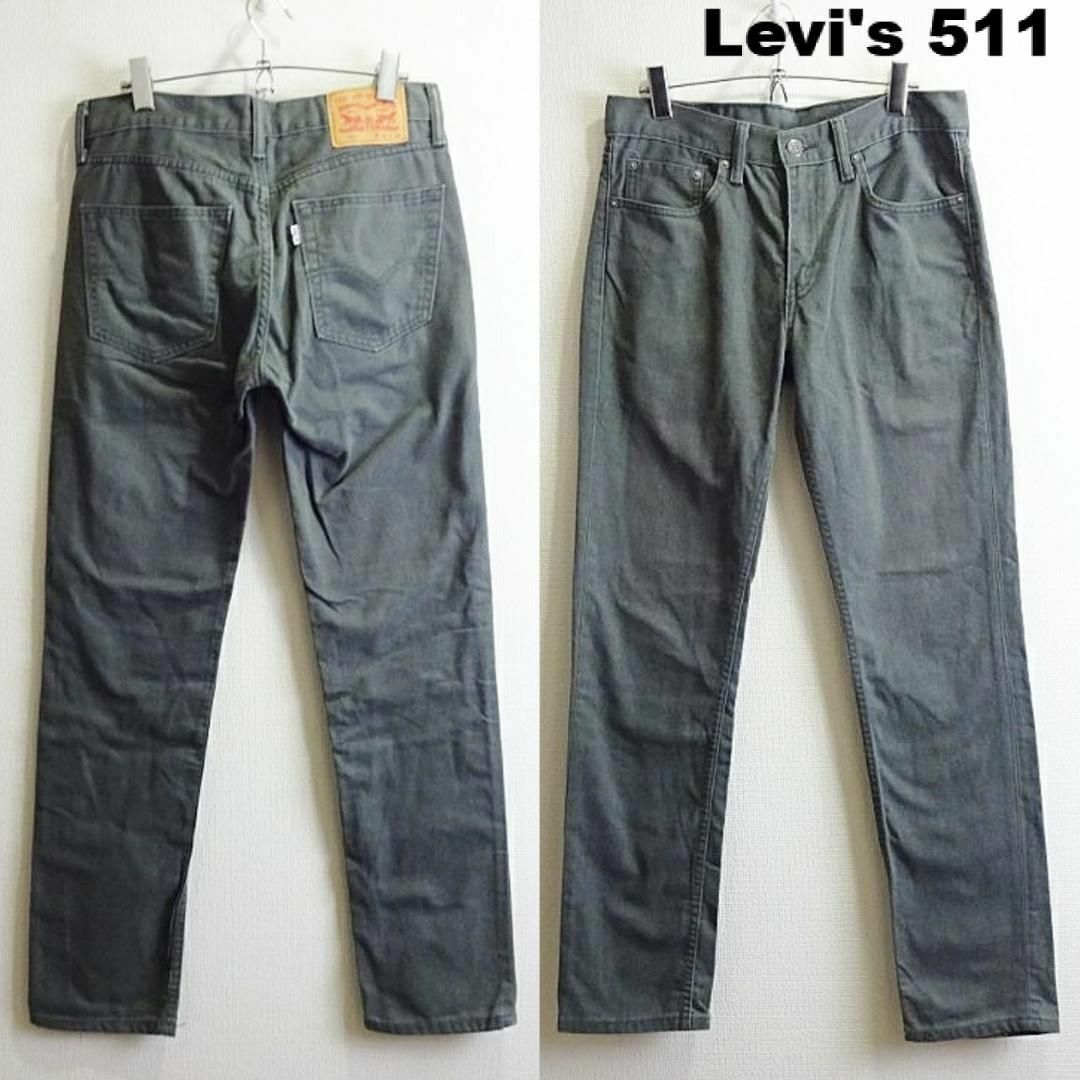 Levi's(リーバイス)のリーバイス　511　W78cm　スリムトラウザーパンツ　フランネル素材　グレー メンズのパンツ(デニム/ジーンズ)の商品写真