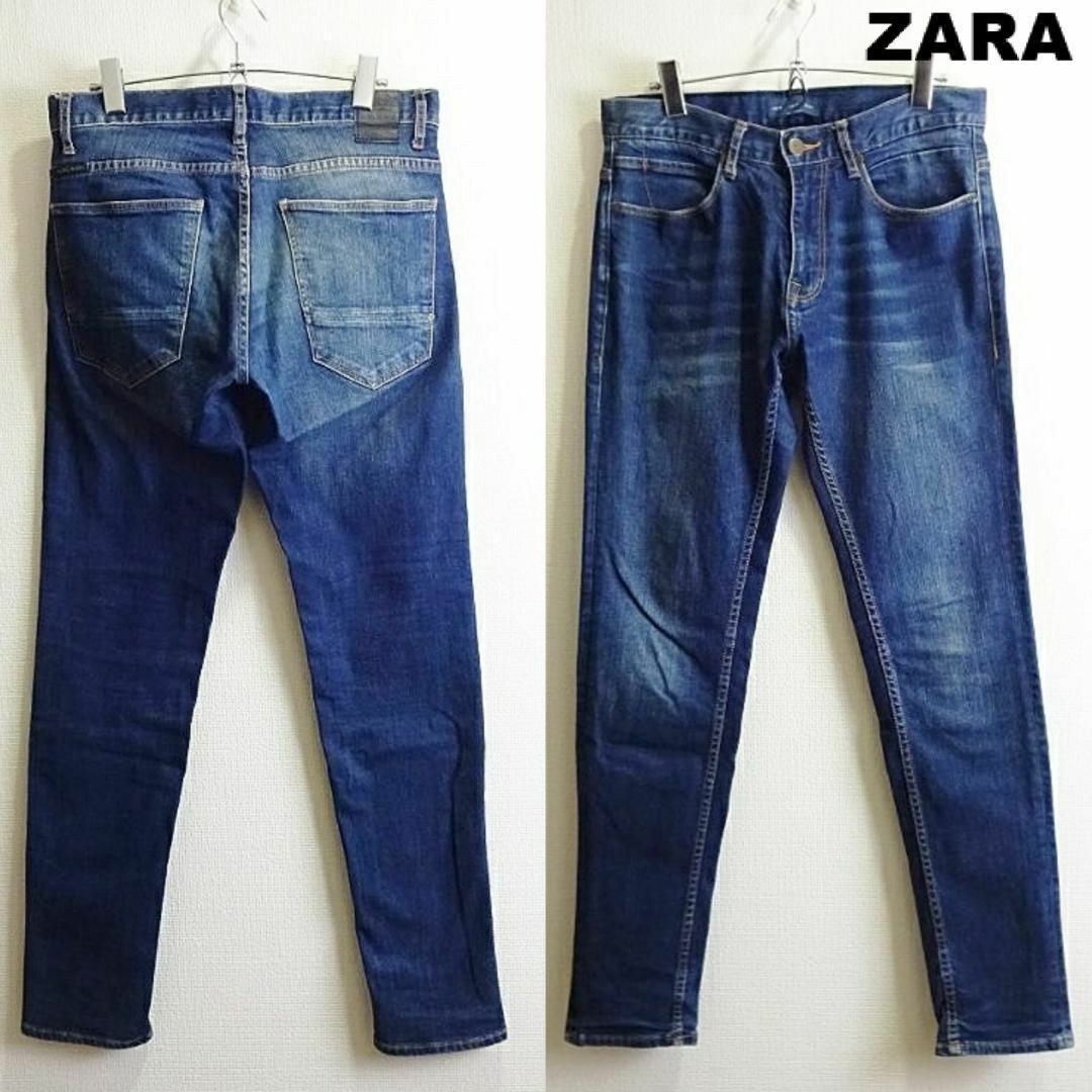 ZARA(ザラ)のZARA MAN　スキニーデニム　W80cm　ストレッチ　藍青　モロッコ製 メンズのパンツ(デニム/ジーンズ)の商品写真