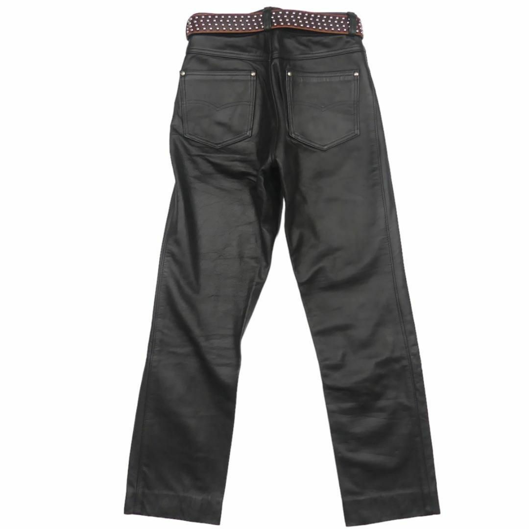 アメリカ製 レザーパンツ 本革 Schott ショット W30 黒 HH8943-