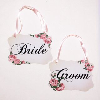 GROOM&BRIDE チェアサイン プロップス wedding小物(フォトプロップス)