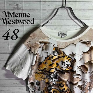 希少 vivienne westwood タイガーデザイン 長袖カットソー 緑