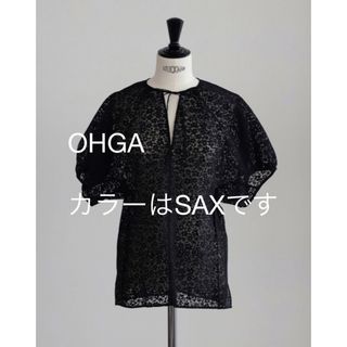 《新品タグ付》OHGA SHEER SKIPPER シアースキッパー SAX(シャツ/ブラウス(半袖/袖なし))