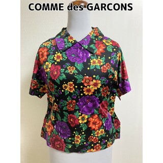 コムデギャルソン(COMME des GARCONS)のコムデギャルソン  花柄 半袖ブラウス シャツ(シャツ/ブラウス(半袖/袖なし))