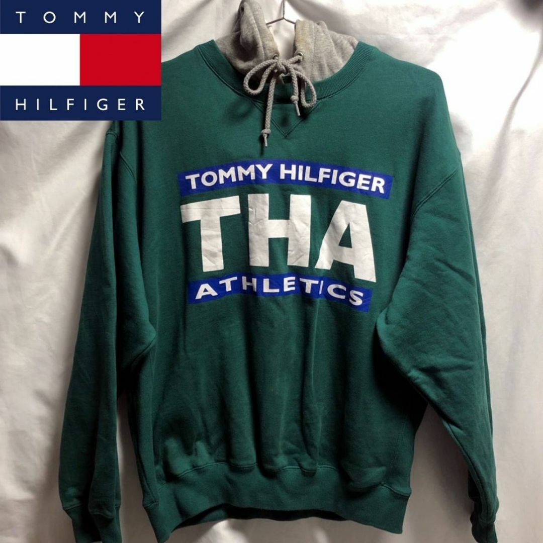 TOMMY HILFIGER(トミーヒルフィガー)の90年代ビンテージ TOMMY HILFIGER ビッグロゴパーカー メンズのトップス(パーカー)の商品写真