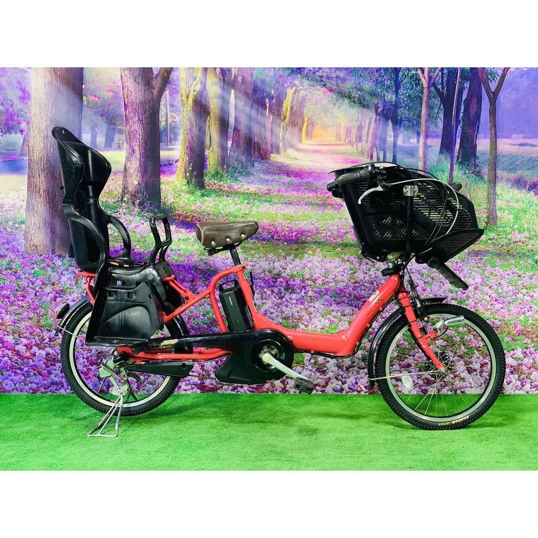 ☆ 4642子供乗せ電動アシスト自転車ブリヂストン3人乗り対応20インチ
