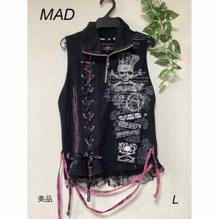 マッド(MAD（M∀D）)の⭐︎美品⭐︎MAD punks ノースリーブ sizeL(シャツ/ブラウス(半袖/袖なし))