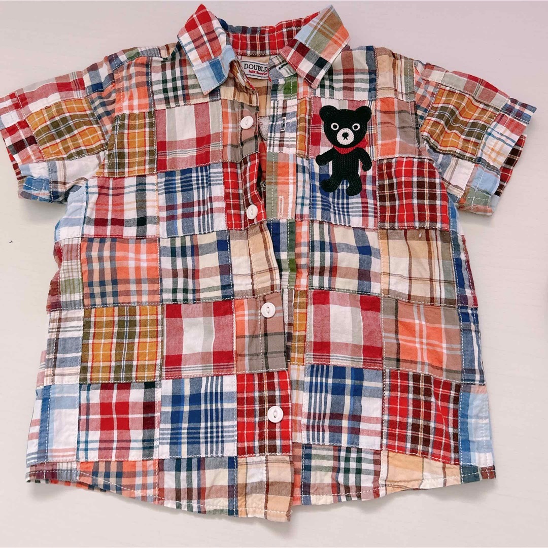 HOT BISCUITS(ホットビスケッツ)のミキハウス　シャツセット キッズ/ベビー/マタニティのキッズ服男の子用(90cm~)(Tシャツ/カットソー)の商品写真