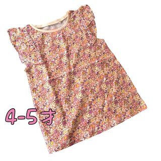 ネクスト(NEXT)の●未使用●4-5才　小花柄　肩フリル　ノースリーブ　トップス(Tシャツ/カットソー)