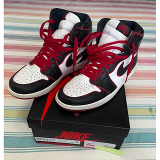 ナイキ(NIKE)のAJ1 RETRO HI OG “Black/White/Gym Red”28c(スニーカー)