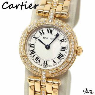 カルティエ(Cartier)の【ダイヤブレス】カルティエ K18YG ヴァンドーム ダイヤベゼル 金無垢 アンティーク ヴィンテージ レディース Cartier 時計 腕時計 中古 ゴールド【送料無料】(腕時計)