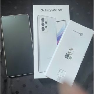 ギャラクシー(Galaxy)の極美品　GALAXY A53 オーサムホワイト 128GB au(スマートフォン本体)