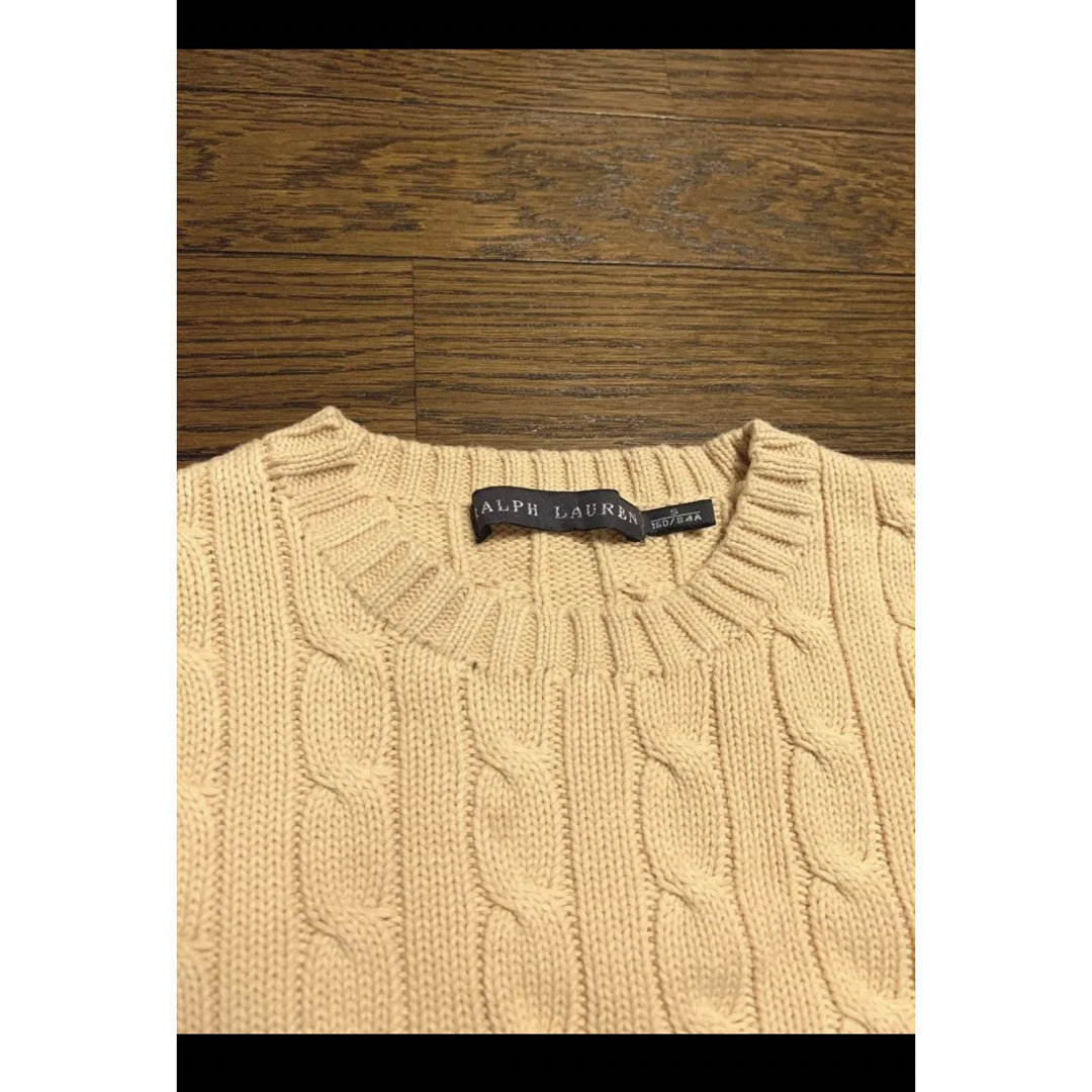 Ralph Lauren(ラルフローレン)の【希少カラー クリーム】 ラルフローレン ケーブル ニット セーター  1290 レディースのトップス(ニット/セーター)の商品写真