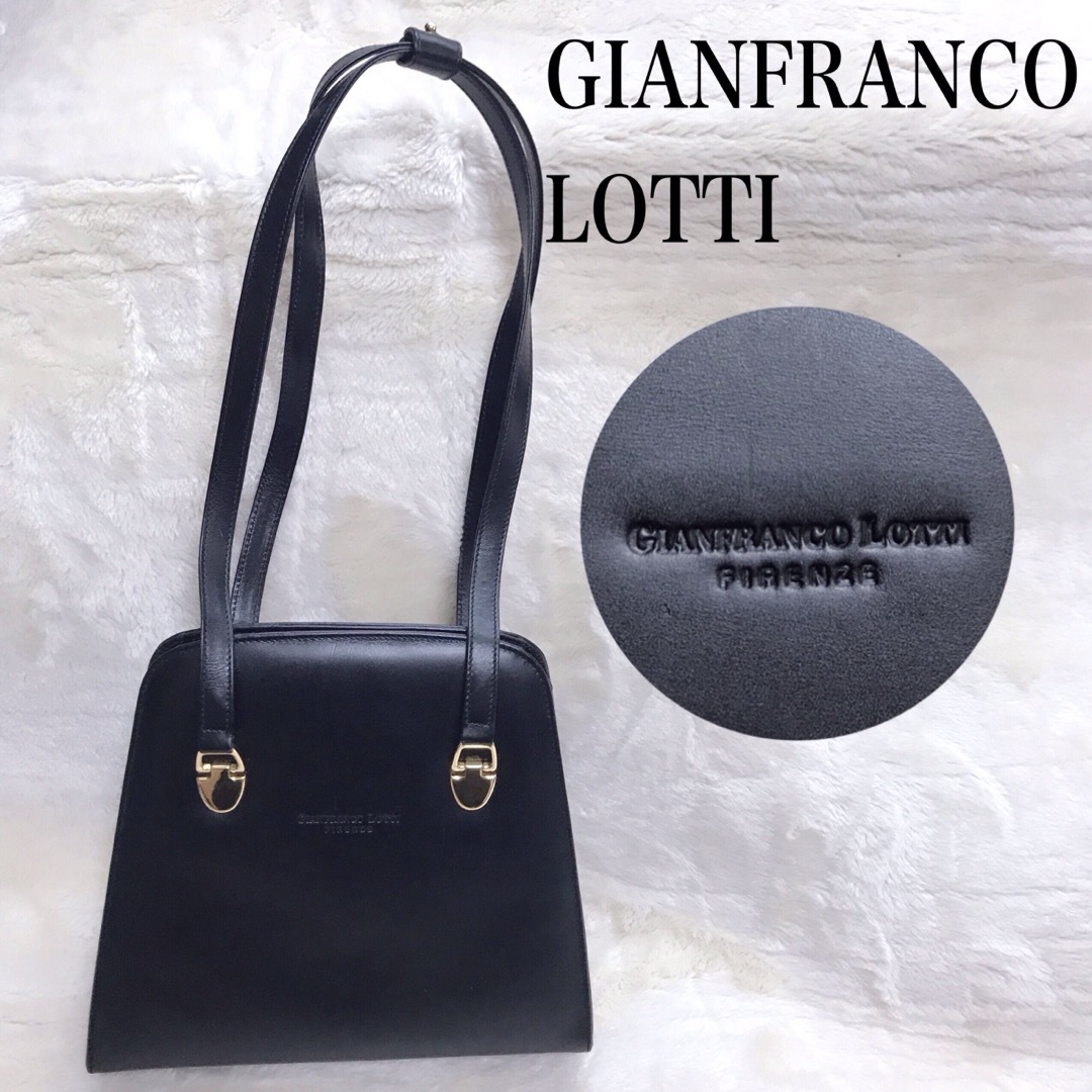 美品 GIANFRANCO LOTTI ブラックフォーマル ショルダーバッグ