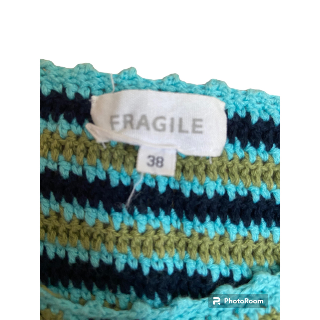 FRAGILE(フラジール)のfragile クロップドニット　サマーニット　M レディースのトップス(カットソー(半袖/袖なし))の商品写真