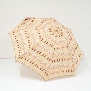 リバティ(LIBERTY.)の日傘 LIBERTY リバティ USED品 晴雨兼用 アイアンシ オレンジ系 リバティプリント クラシカル 47cm S S9851 (傘)