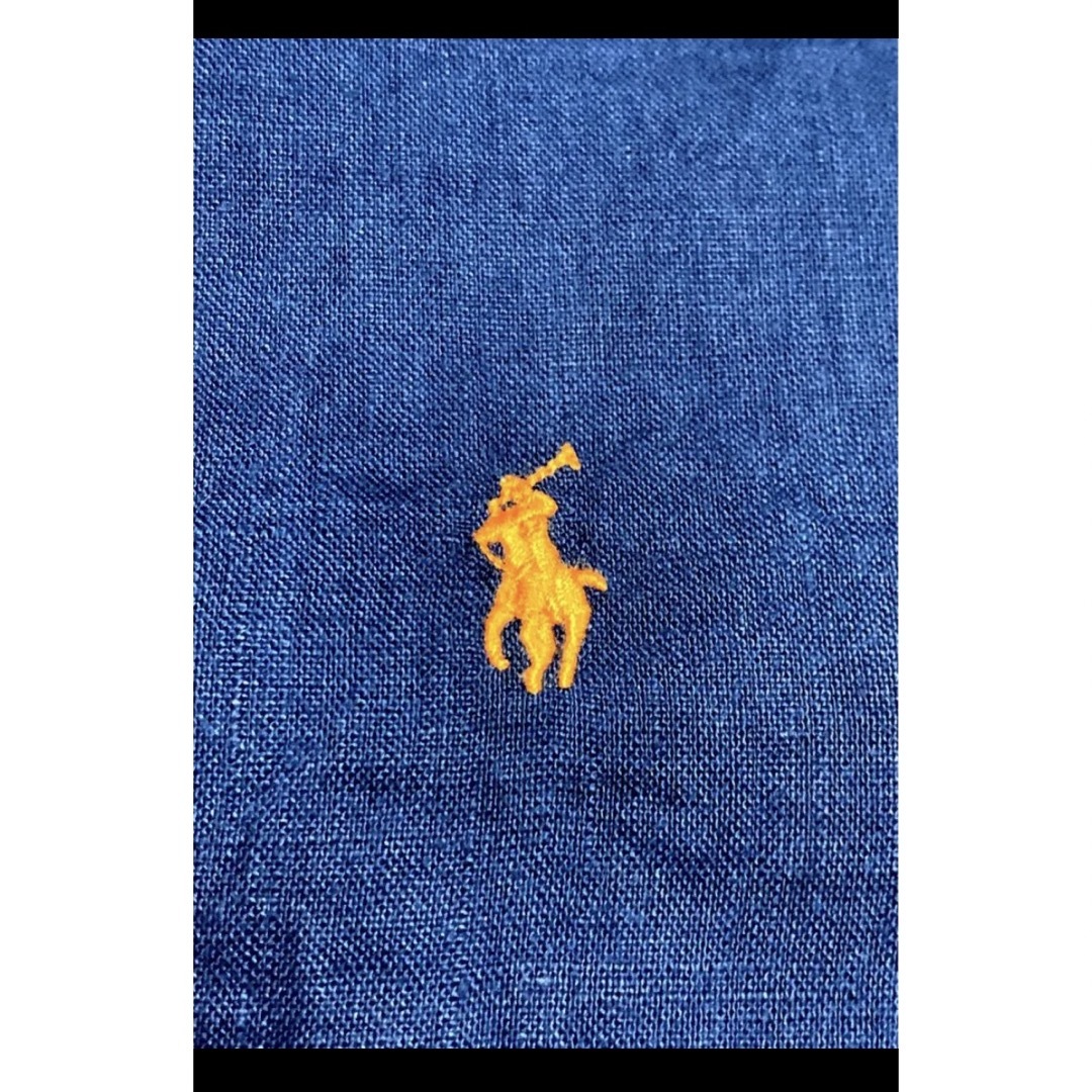 Ralph Lauren(ラルフローレン)の【希少 リネン100%】 ラルフローレン ボタンダウン シャツ 半袖 1294 レディースのトップス(シャツ/ブラウス(半袖/袖なし))の商品写真