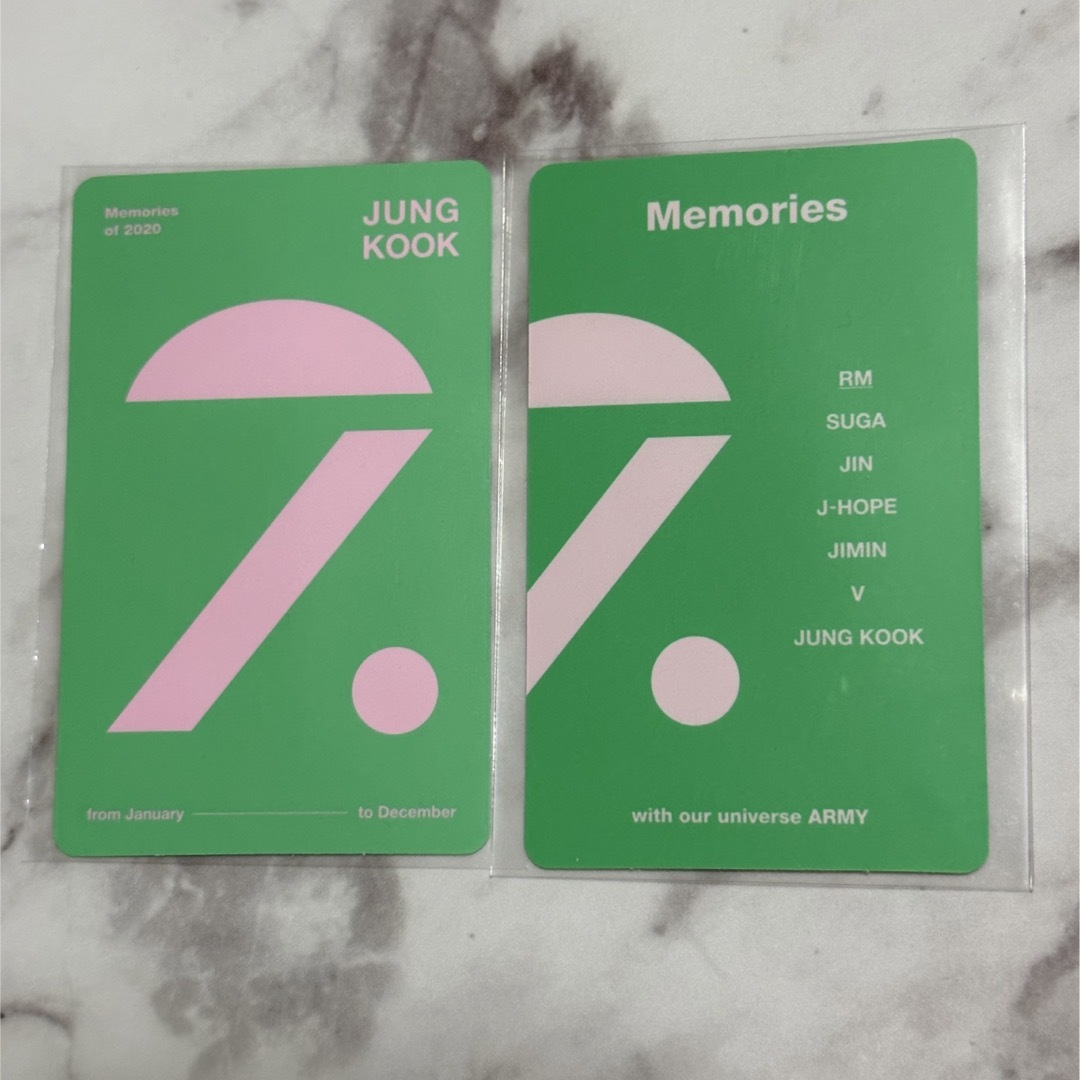 BTS memories of 2020トレカ 1