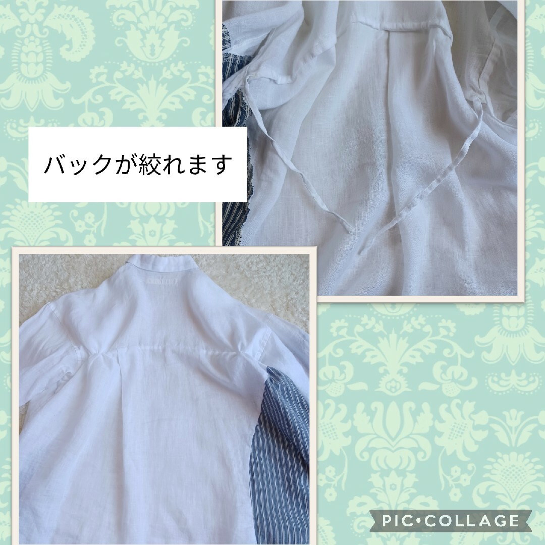 凛とした一枚☆RaPPELER☆高品質 リネン シャツ ブラウス Fサイズ 8