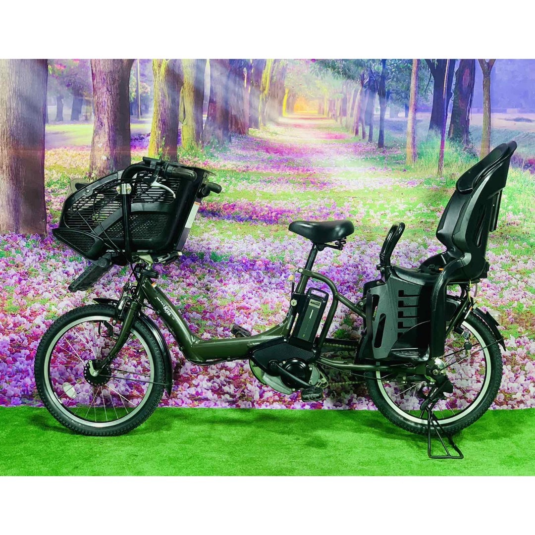 ○5106子供乗せ電動アシスト自転車3人乗り-