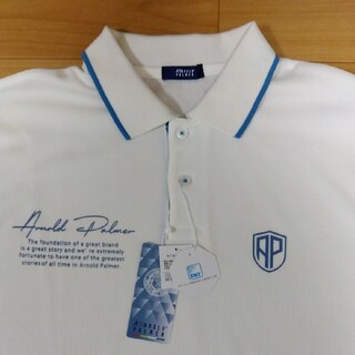 アーノルドパーマー(Arnold Palmer)のL　アーノルドパーマー　新品　半袖ポロシャツ　メンズ　ゴルフウェア　白(ウエア)