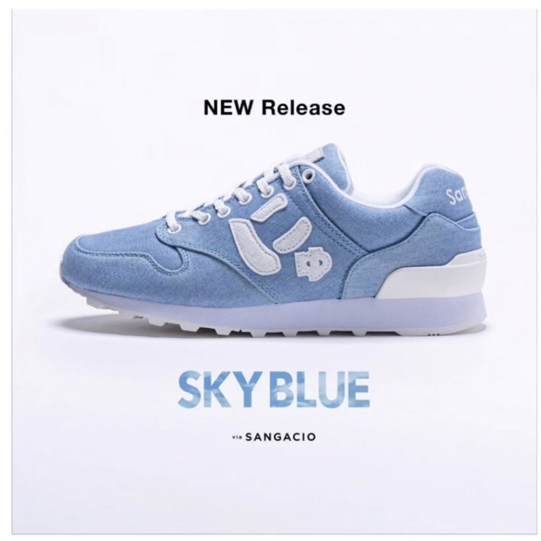 通常在庫品 Sangacio にゅ〜ずスニーカー◇DENIM SKY BLUE◇23.5cm