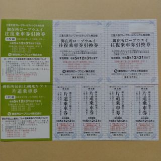 ２人分　御在所ロープウェイ券2枚　リフト券4枚(その他)