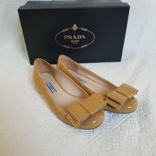 プラダ(PRADA)のPRADA プラダ　フラットシューズ　パンプス　バレエシューズ 37(バレエシューズ)