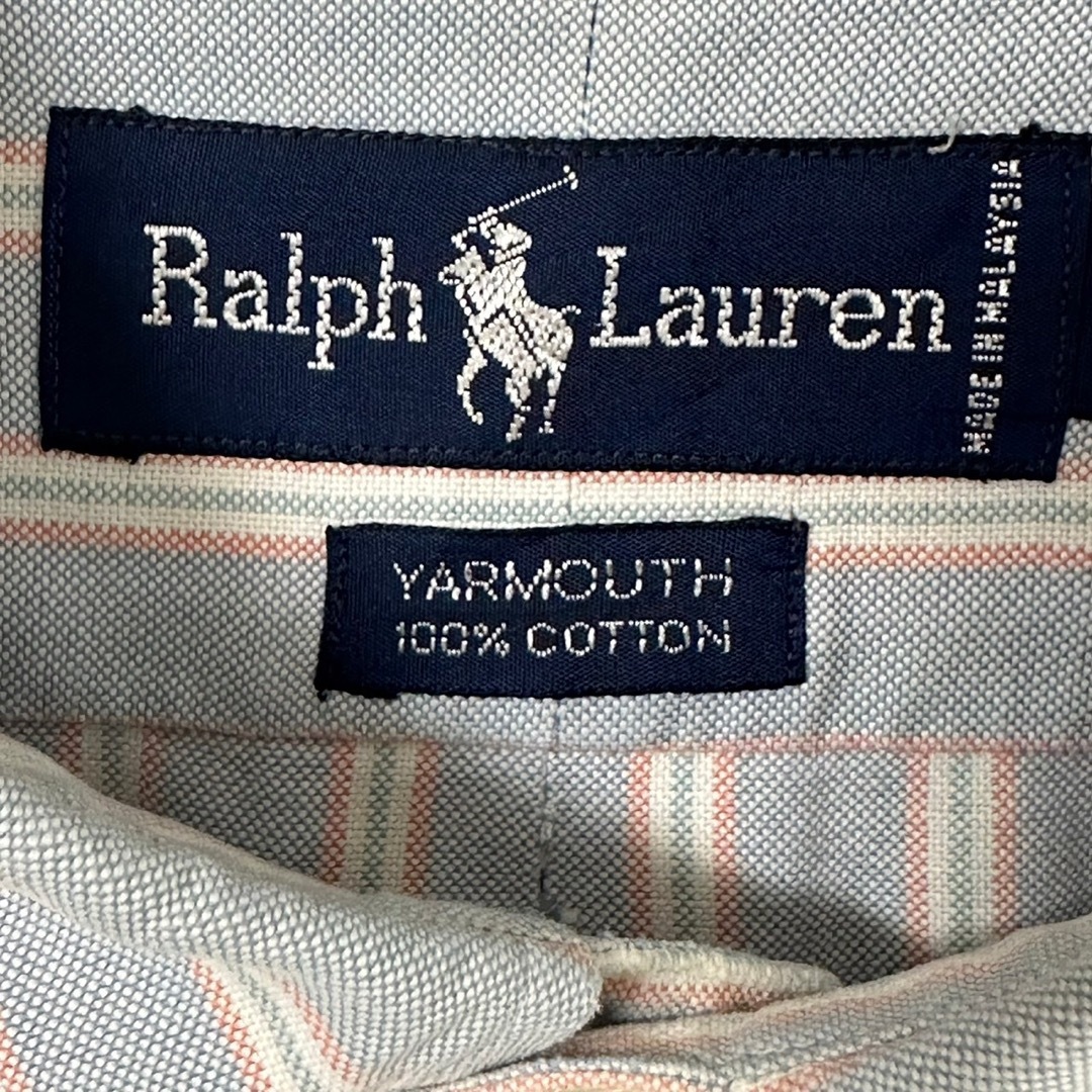 Ralph Lauren(ラルフローレン)のRalph  Lauren ラルフローレン 長袖シャツ XLストライプ 刺繍ロゴ メンズのトップス(シャツ)の商品写真