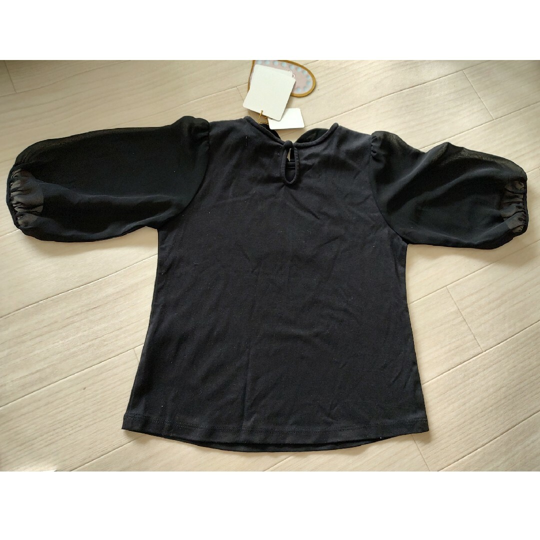 BUTTERFLY(バタフライ)の袖チュール　Tシャツ　120 キッズ/ベビー/マタニティのキッズ服女の子用(90cm~)(Tシャツ/カットソー)の商品写真