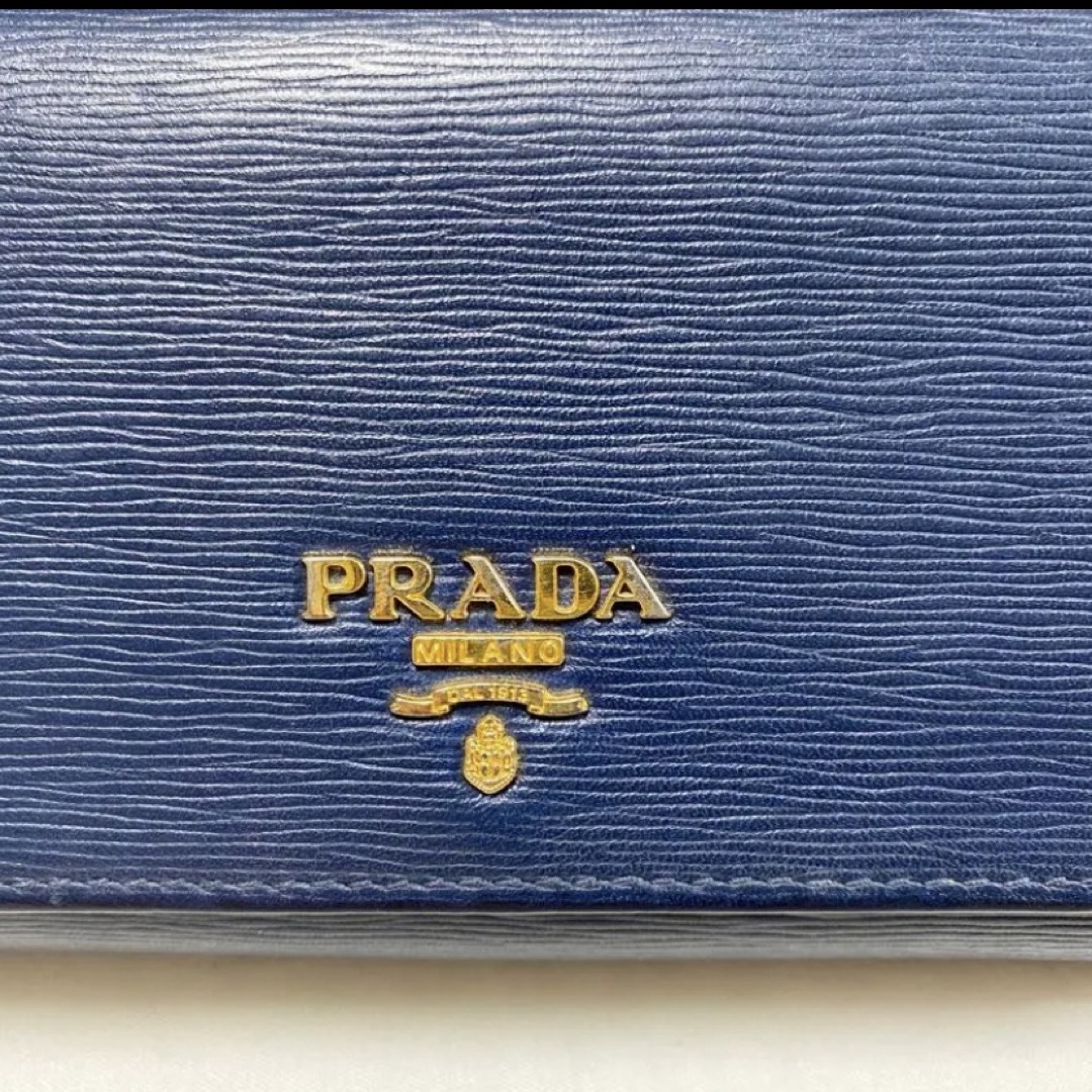 PRADA - 【美品】PRADA(プラダ) 長財布 ネイビーの通販 by kanax.jp's ...