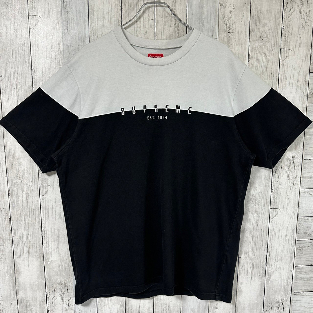 高い素材】 supreme シュプリーム Tシャツ XL センターロゴ 刺繍ロゴ