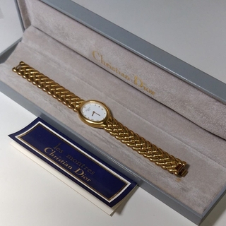 ディオール(Christian Dior) 白 腕時計(レディース)（ゴールド/金色系