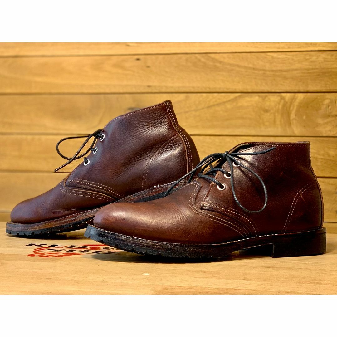 REDWING(レッドウィング)の3141良品7.5D／羽タグレッドウィングビブラムチャッカブーツ茶ベックマン メンズの靴/シューズ(ブーツ)の商品写真