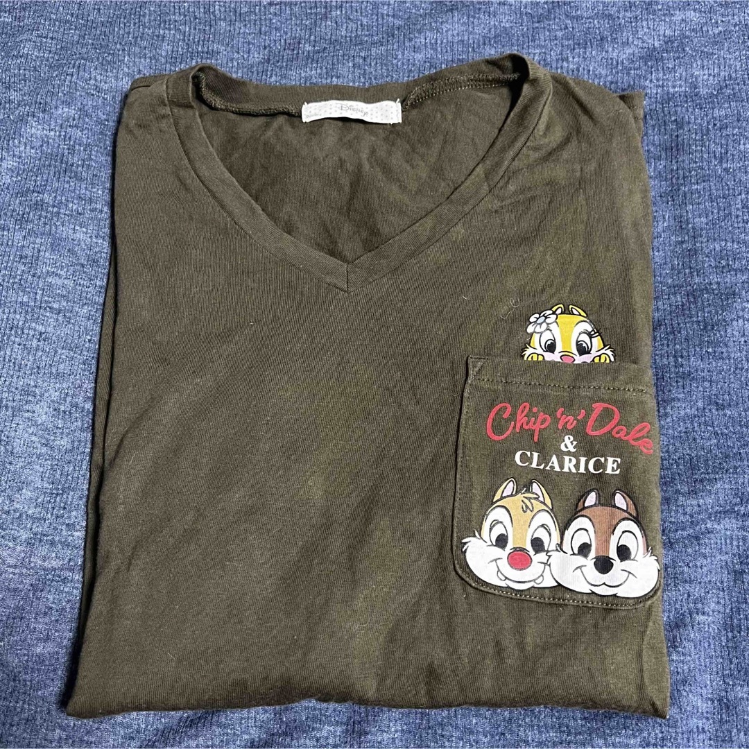 Disney(ディズニー)のチップ&デール&クラリス　長袖シャツシャツ レディースのトップス(Tシャツ(長袖/七分))の商品写真