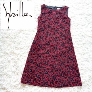 Sybilla】花柄 総刺繍 エンブロイダリー ロングワンピース