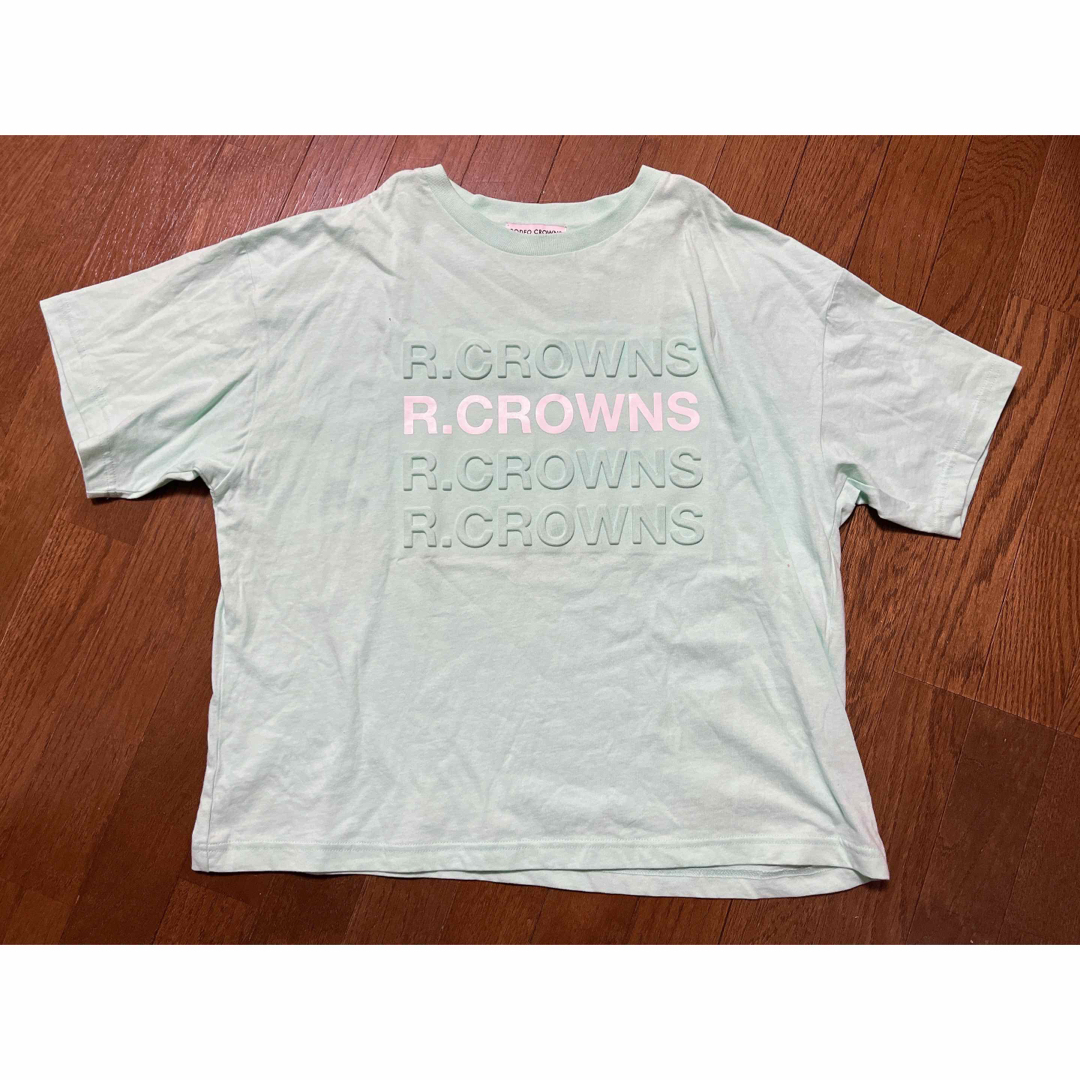 美品 ロデオクラウンズ シャツ 凹凸ロゴTシャツ レディースのトップス(Tシャツ(半袖/袖なし))の商品写真