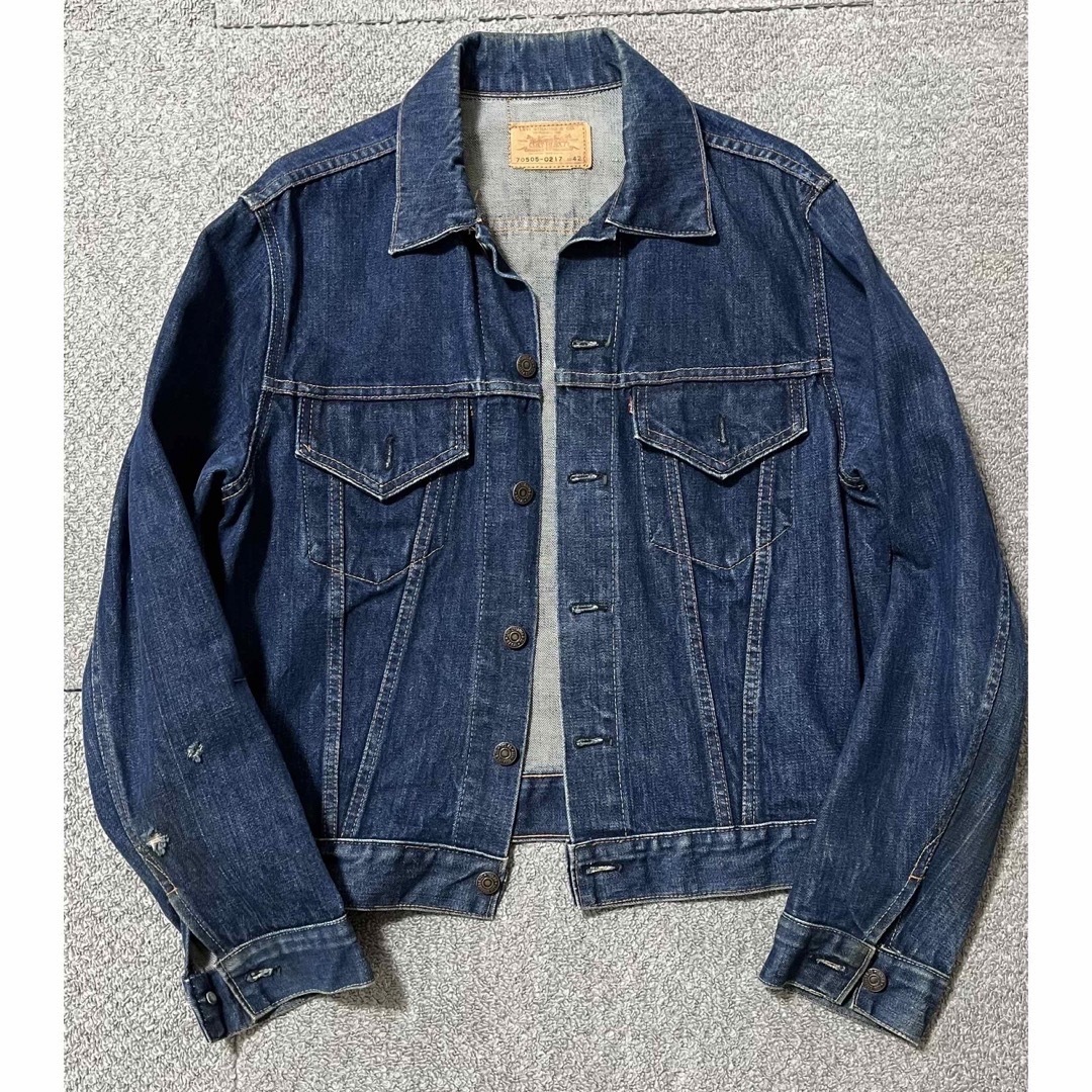 濃紺70505-0217 ビッグE 42 ビッグサイズ LEVI'S ビンテージ - Gジャン ...