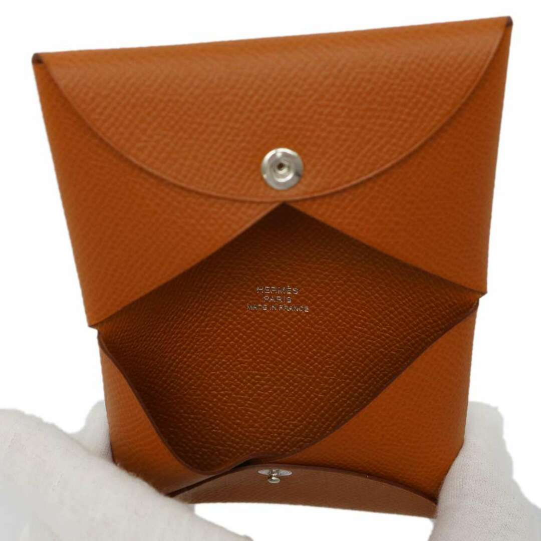 Hermes - エルメス カードケース カルヴィ ゴールド/シルバー金具