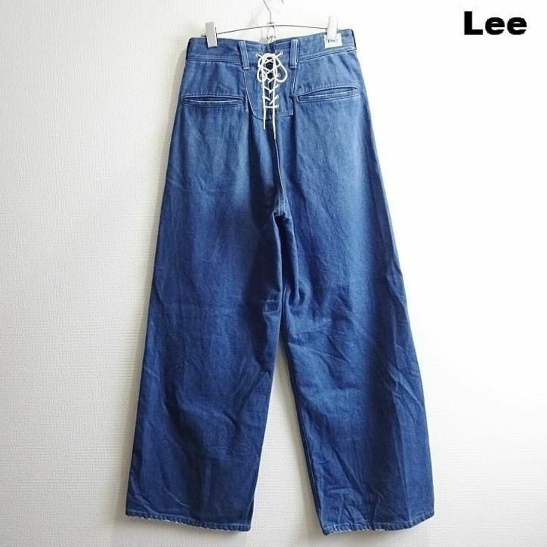Lee(リー)のLee　ワイドセーラーデニムパンツ　W72cm　超ハイウエスト　レディース　藍青 レディースのパンツ(デニム/ジーンズ)の商品写真