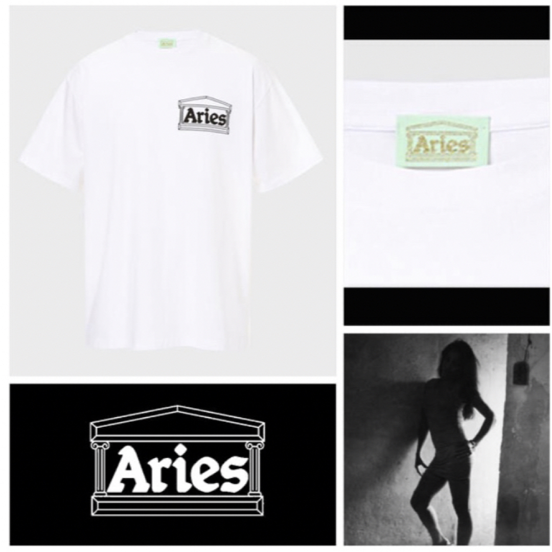 美品 23ss Aries アリーズ ロゴ Tシャツ