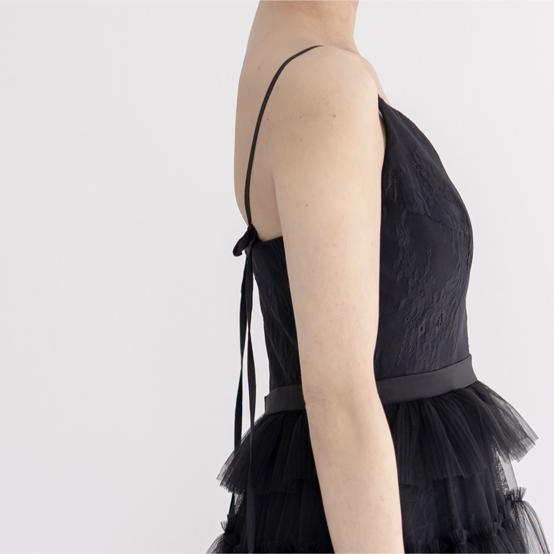 ブラックドレス チュール ボリューム ウェディングドレス カラードレス