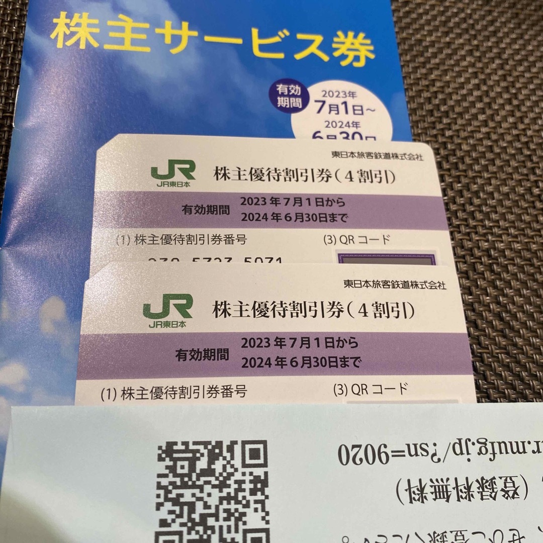 JR(ジェイアール)のjr 東日本株主優待割引券 チケットの乗車券/交通券(鉄道乗車券)の商品写真