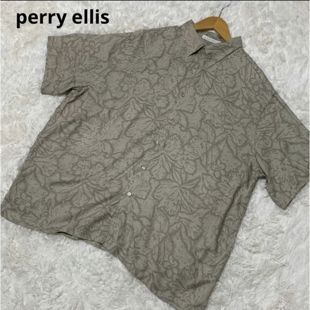 PERRY ELLIS(ペリーエリス)の美品　90s perry ellis アロハシャツ　花柄 メンズのトップス(シャツ)の商品写真