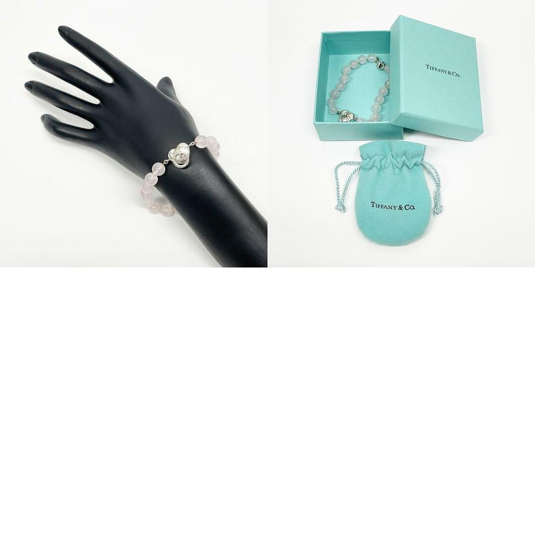 Tiffany & Co.(ティファニー)のTIFFANY&Co. ハート ローズクォーツ ブレスレット SV925×紐 レディースのアクセサリー(ブレスレット/バングル)の商品写真