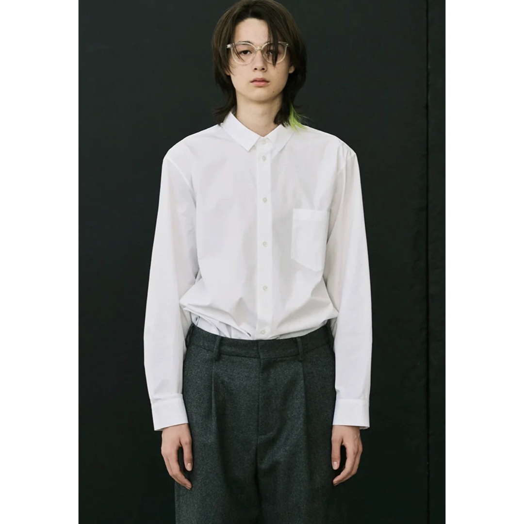 ATON(エイトン)のATON SUVIN BROAD STANDARD SHIRT White レディースのトップス(Tシャツ(長袖/七分))の商品写真