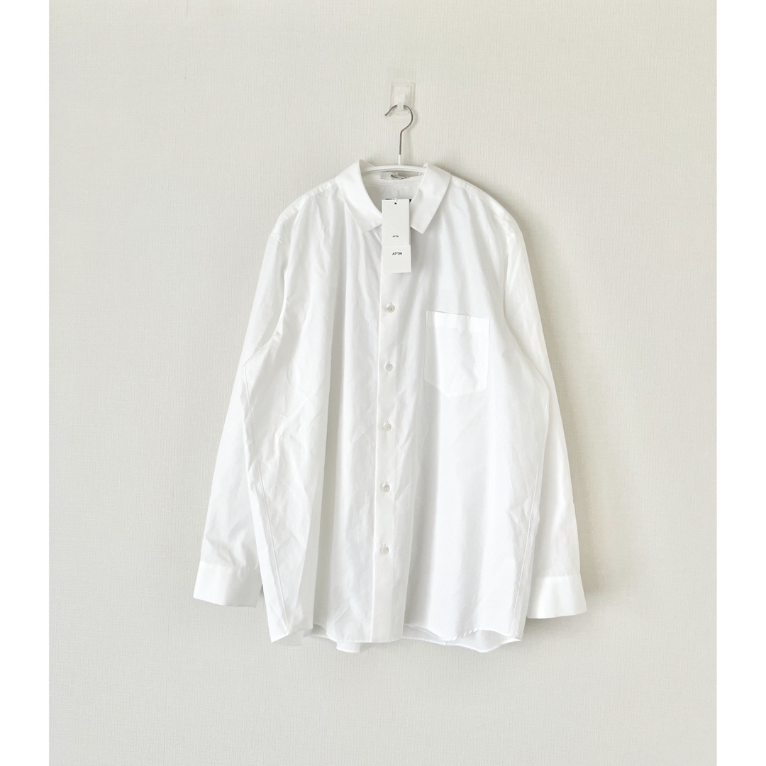 ATON(エイトン)のATON SUVIN BROAD STANDARD SHIRT White レディースのトップス(Tシャツ(長袖/七分))の商品写真