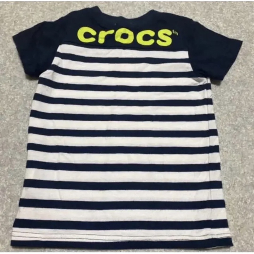 crocs(クロックス)のCrocs/110 ボーダー　プリントＴシャツ キッズ/ベビー/マタニティのキッズ服男の子用(90cm~)(Tシャツ/カットソー)の商品写真