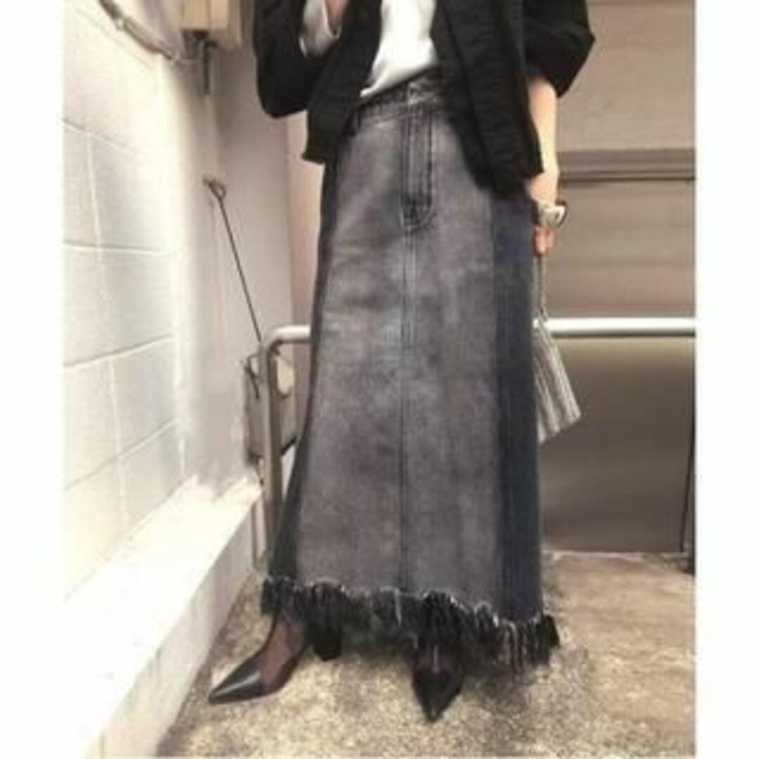 AMERI アメリ　RAGGED DENIM SKIRT　【 新木優子着用】