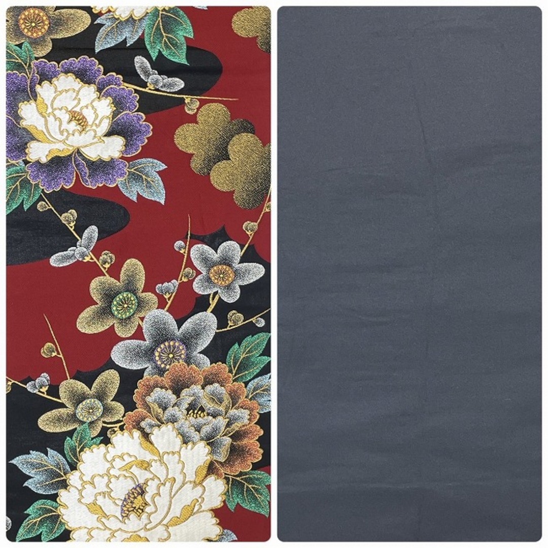 ★ 美品 袋帯 振袖 花 刺繍 金 牡丹★ r751