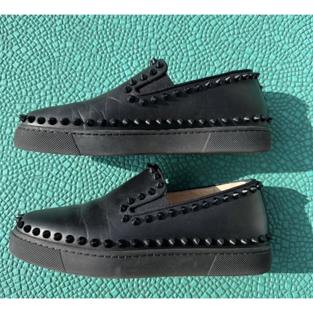 Christian Louboutin - ルブタン レザー スリッポン ブラックの通販 by
